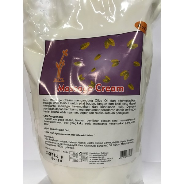 PRODUK PILIHAN ACL Massage Cream Jasmine 2kg / Krim Pijat Badan