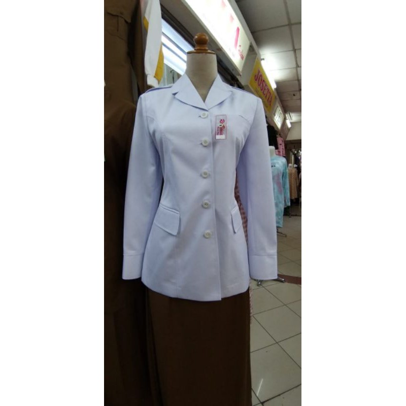 blazer atasan putih polos blazer rebonia