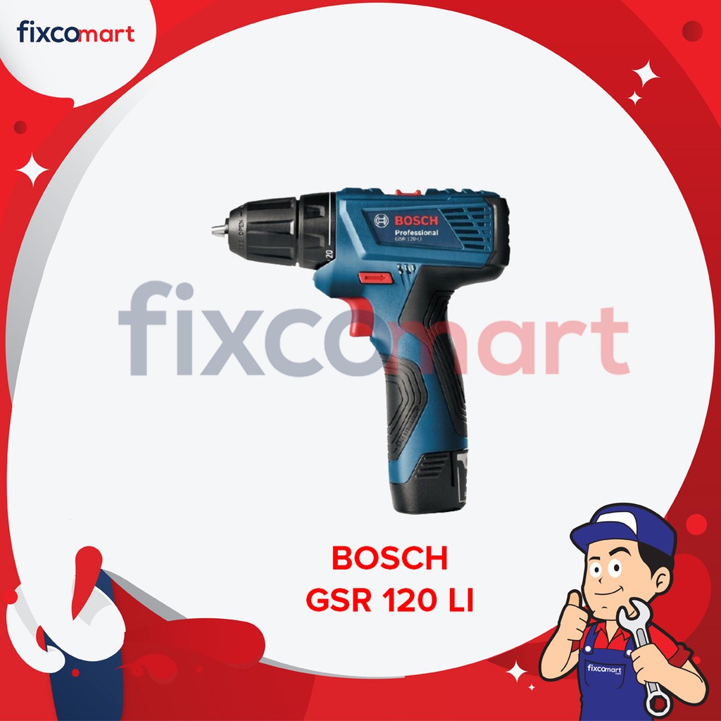 BOSCH Bor Obeng Baterai 12Volt - Bosch Gsr 120-Li