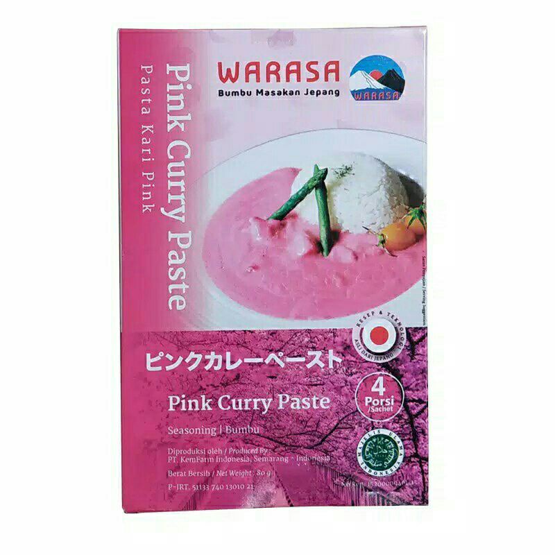 Warasa Pink Curry Paste 80g | Pasta Kari Jepang 100% Halal