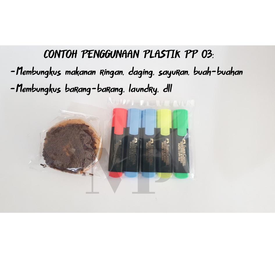 

[KODE CZGPB] Plastik PP Lebar 7 Tebal 03 7x10 7x12 7x15 7x20 Kantong Plastik Bening Transparan