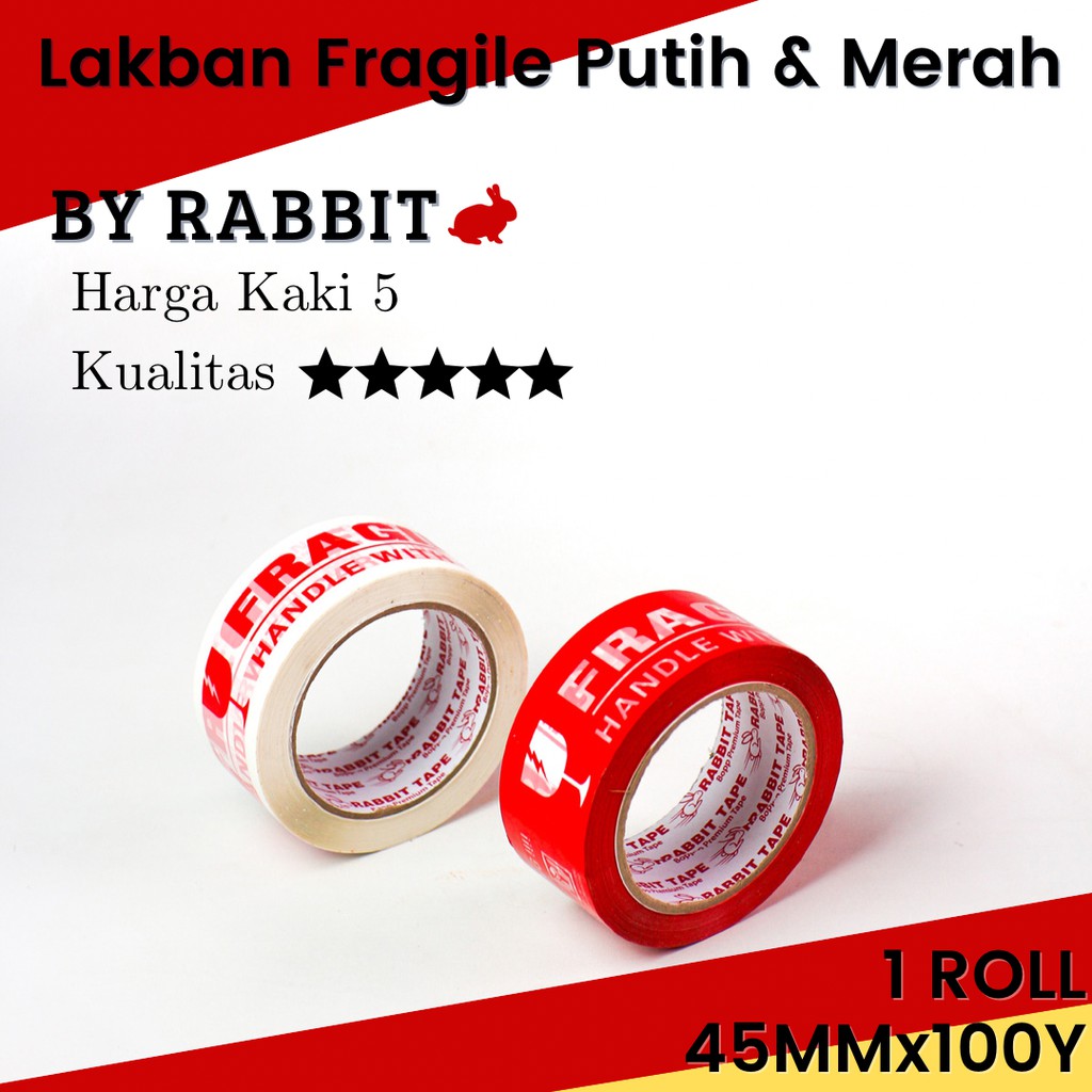 

LAKBAN FRAGILE MERAH JANGAN DI BANTING 45MM X 100YARD FULL