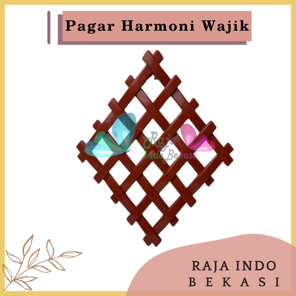 Pagar Wajik Harmoni Coklat Ornamen Bunga Vas Wajik Pagar, Jaring, Rambatan Plastik Ukuran Kecil Sedang Besar untuk Bunga Hias Artificial Hiasan Ruang Tamu Dinding Home Grosir Murah Wajik Putih / Breket/ Tatakan/ Pagar Plastik/ Bunga Plastik/ Rumput Plasti