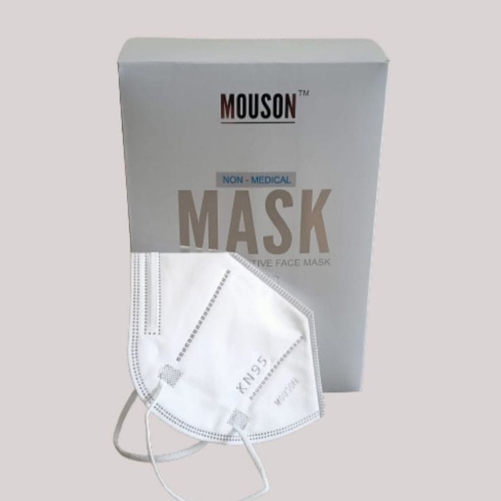 ENZ ® MOUSON MASKER KN95 MOUSON MEDIS GREENBOX EARLOOP WARNA PUTIH PER BOX ISI 50 1136