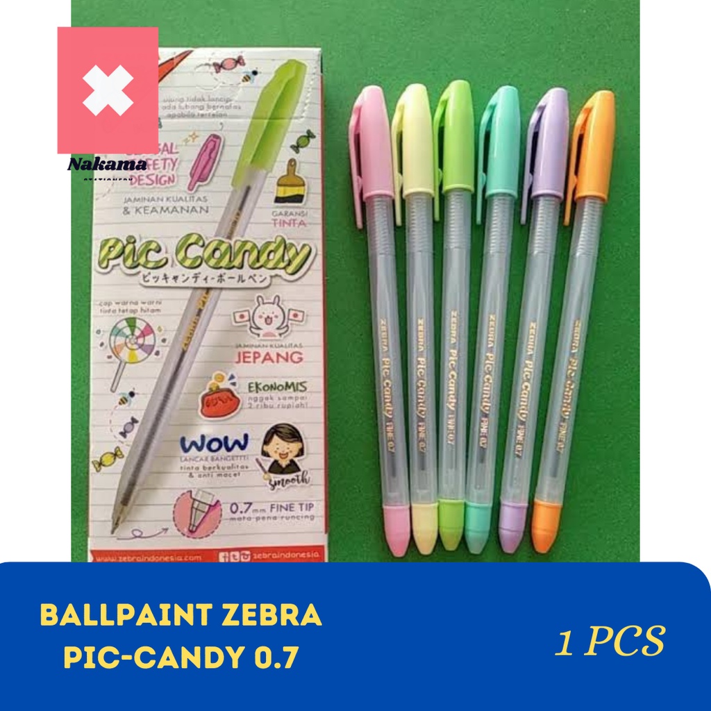 

Pulpen Pic Candy Semi Gel Ink Zebra 0.7 (ecer)