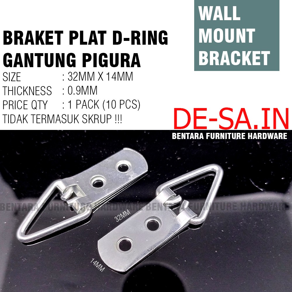 10 x BRAKET PLAT GANTUNG FOTO PHOTO FIGURA DINDING FRAME WALL MOUNT