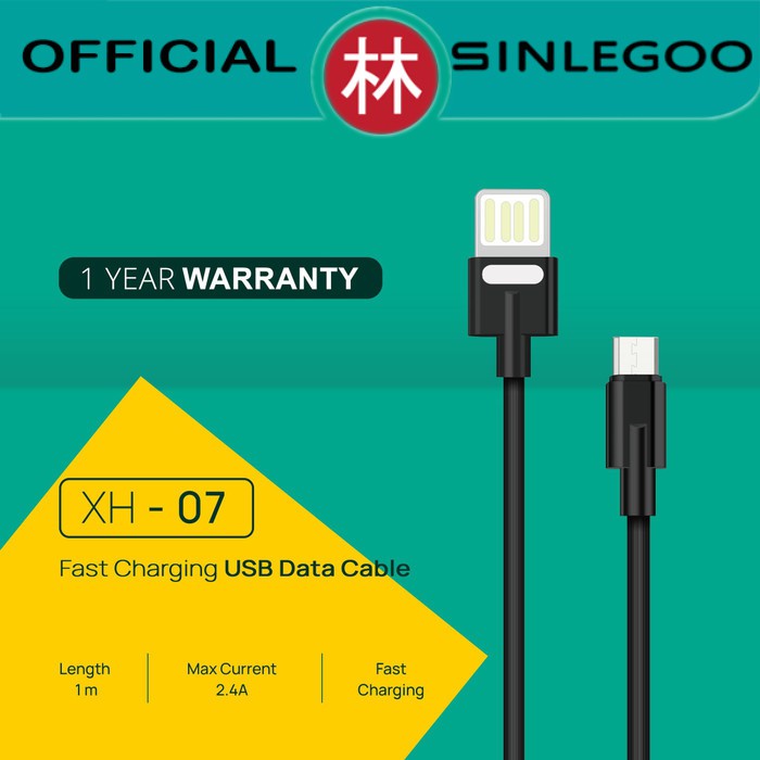 Sinlegoo XH-07 Double Zinc Alloy Data Cable Micro USB Fast Charging