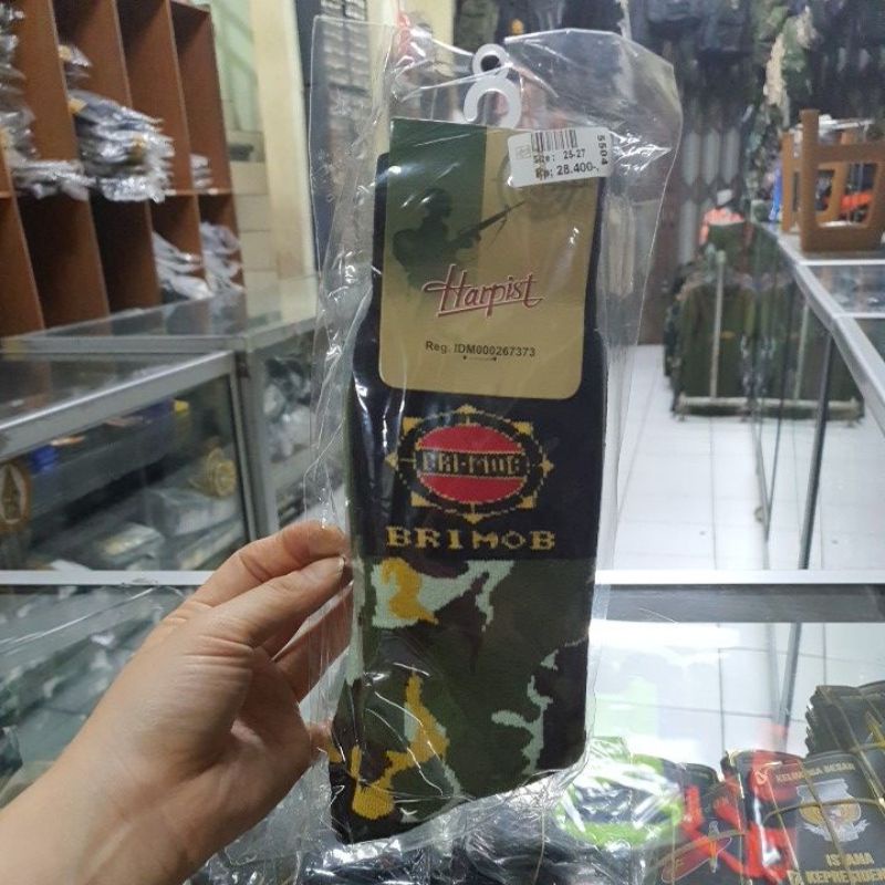 Kaoa Kaki Harpist Pdl loreng brimob logo roda brimob  |Kaos kaki Harpist pelopor loreng sebetis