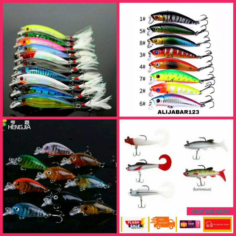 Umpan Pancing Lure umpan ikan Crank Bait Minnow