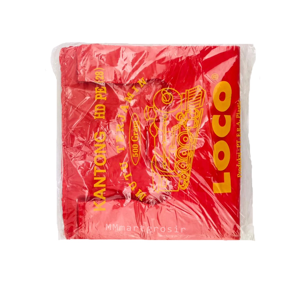 Loco / Kantong HDPE 28 / Kantong Plastik Merah / 500g