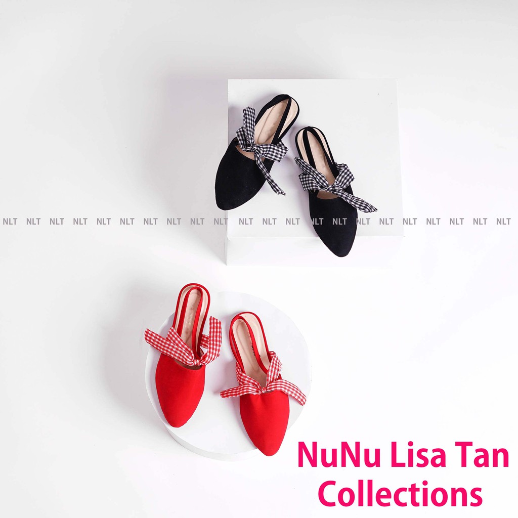 NunuLisaTan ALFA - Termurah Flatshoes Teplek wanita  Pita Kain KTK Tali