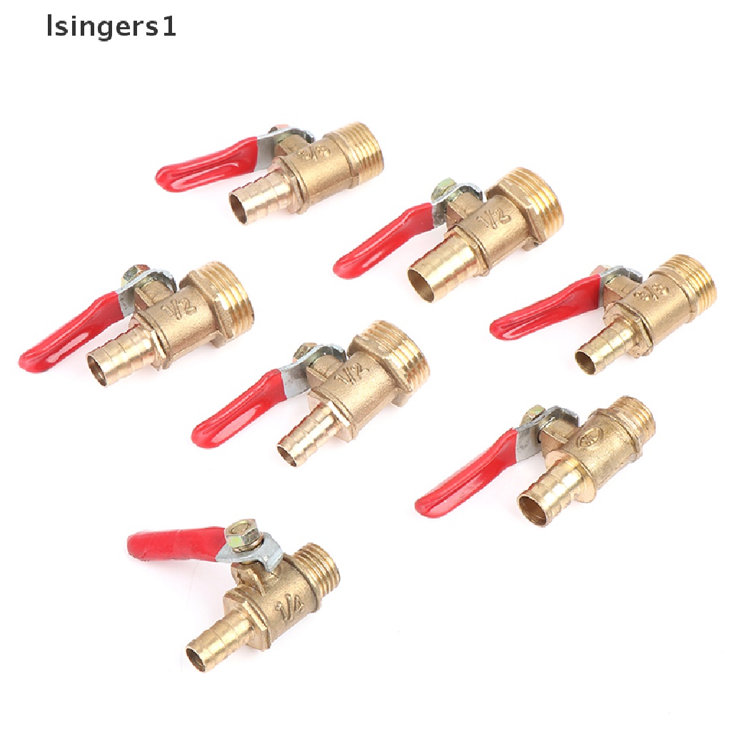 (lsingers1) Adapter Konektor Katup Bola Kuningan Male 1 / 4 &quot;3 / 8&quot; 1 / 2 &quot;BSP