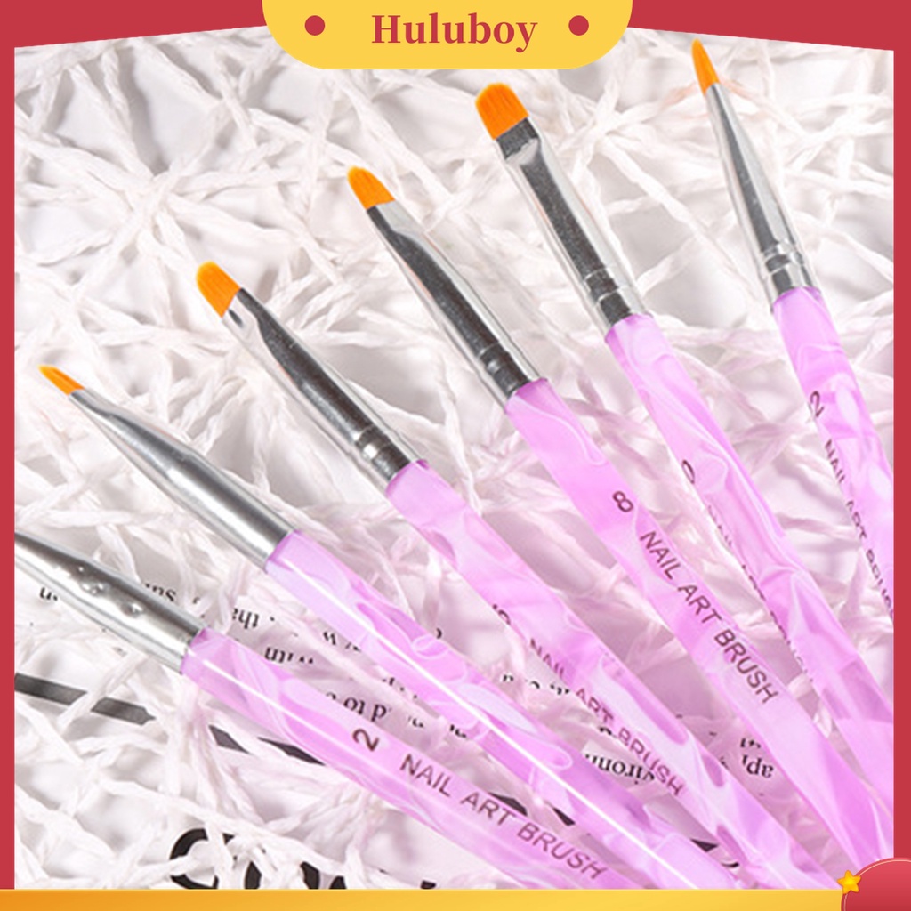 Huluboy Huluboy♡ 19pcs / Set Pen Dotting Gel UV Multifungsi Ultra Tipis Gagang Ergonomis Untuk Nail Art / Manicure