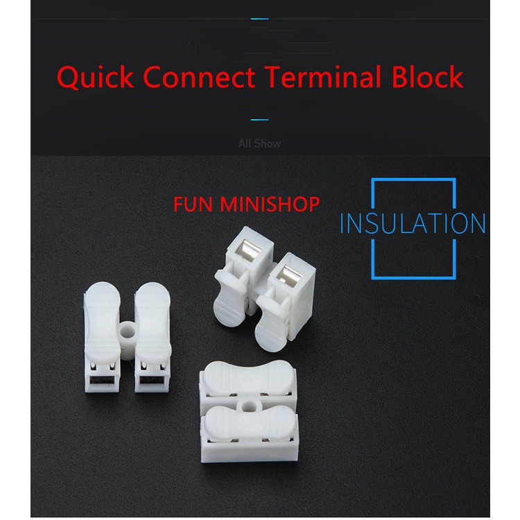 Quick Connect Terminal Block Cable / Terminal krustin Sambung Cepat 2P