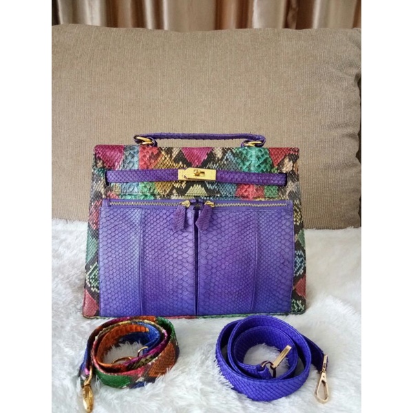 PRELOVED BAG ALA KELLY REAL SNAKE SKIN