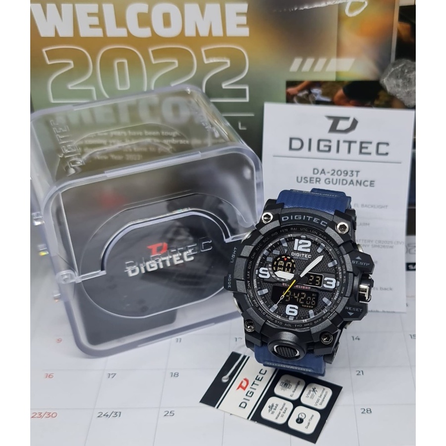 JAM TANGAN PRIA DIGITEC DA 2093T DIGITEC DA-2093T ORIGINAL ANTI AIR