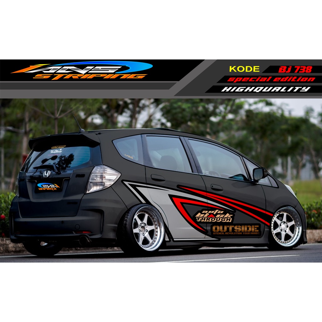 DECAL STICKER MOBIL HONDA BRIO AGYA JAZZ AVANZA YARIS / DECAL STICKER MOBIL JAZZ / STIKER MOBIL