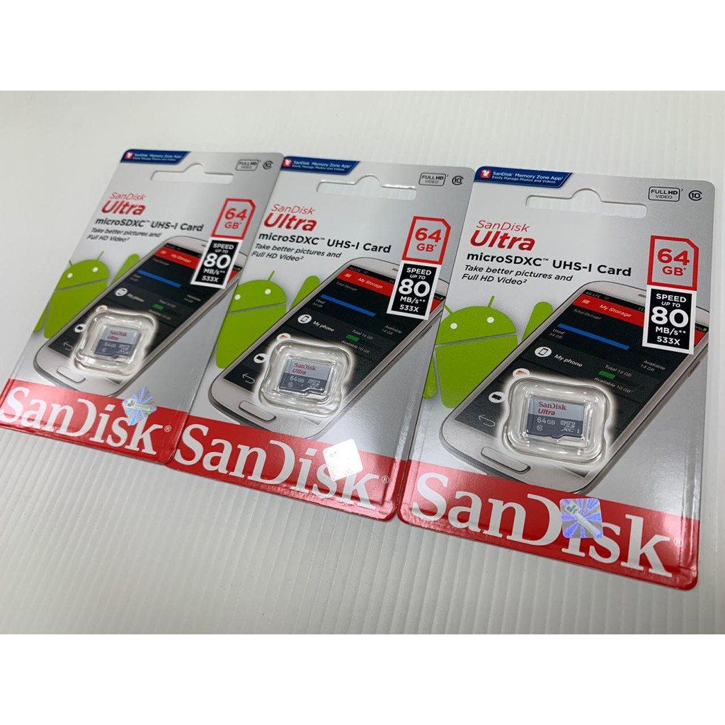 memory SanDisk Ultra Microsd class 10 16gb / 32gb / 64gb / 128GB - No Adapter