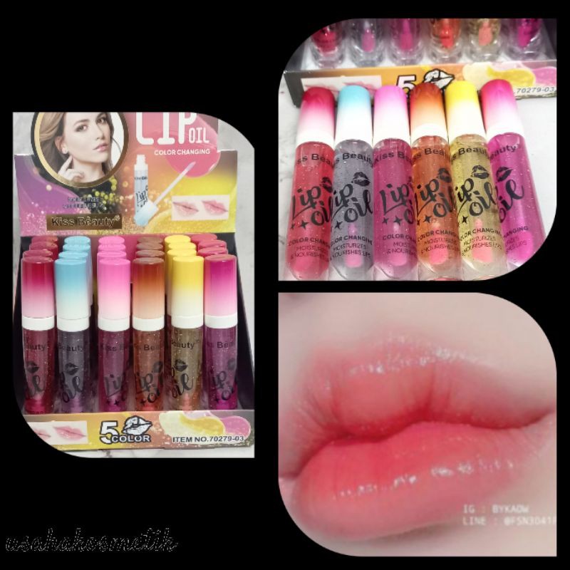 PROMO Perpcs Lip oil kiss beauty color changing Wangi No.70279-03