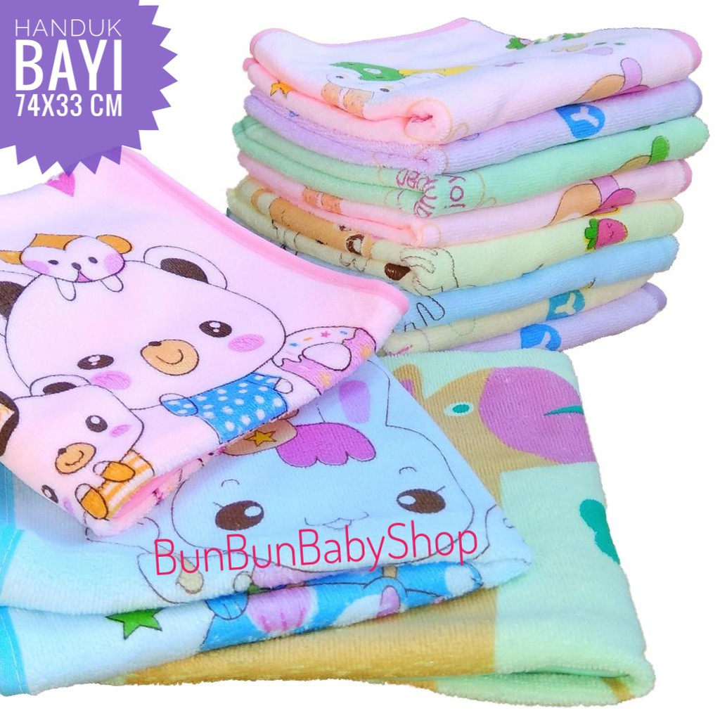 70x33 cm IMPORT Handuk Bayi Lembut Perlengkapan Mandi Baby Baru Lahir Peralatan Newborn Murah