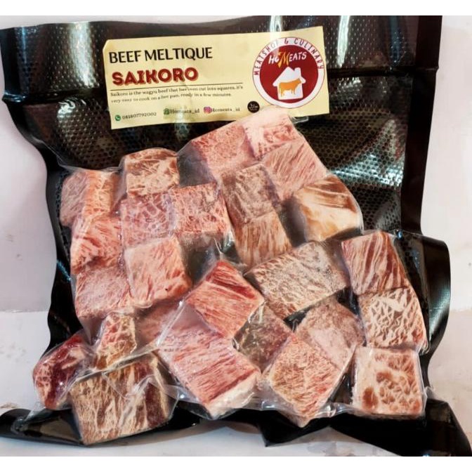 

Saikoro Beef Daging Sapi Wagyu Meltique Mess Kotak Dadu Dice 1Kg Mr.Store83