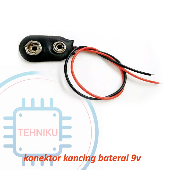 konektor kancing baterai 9v klip batre kabel konektor battery clip soket battery