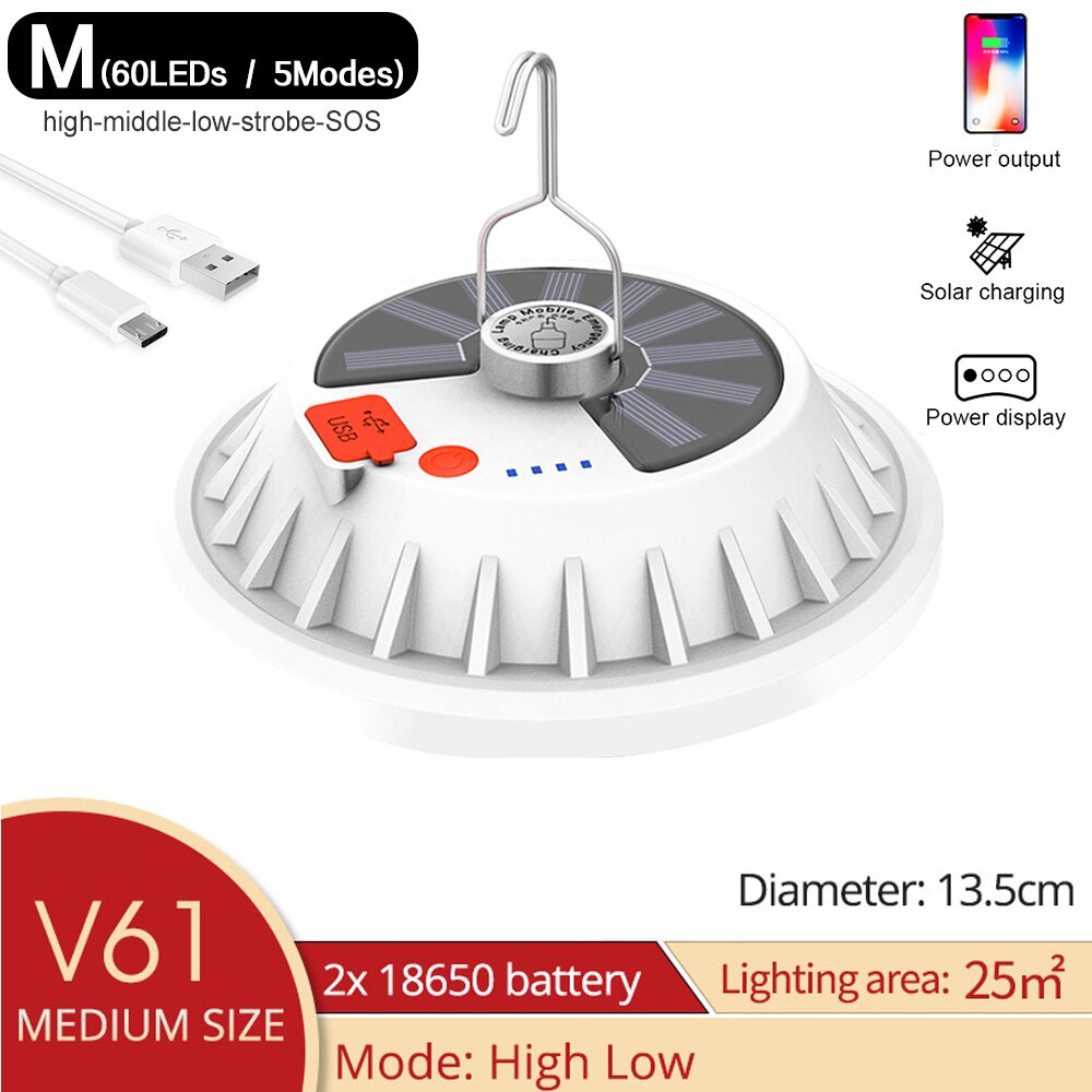 Lampu Solar Emergency Light Camping LED Light