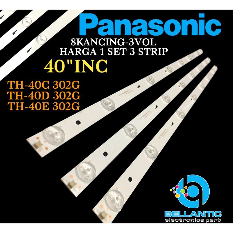 BACKLIGHT TV LED PANASONIC 40"INC 8KANCING 3VOL TH-40C 302G-40TH E302G-TH-40D 302G