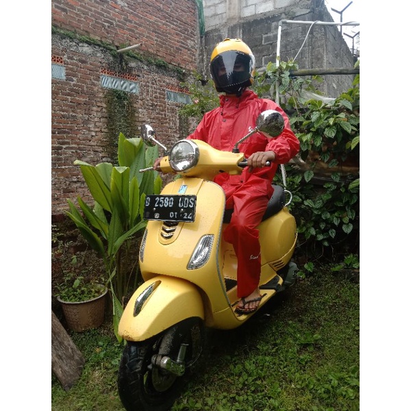 jas hujan stelan Vespa all size bagus dan tebal