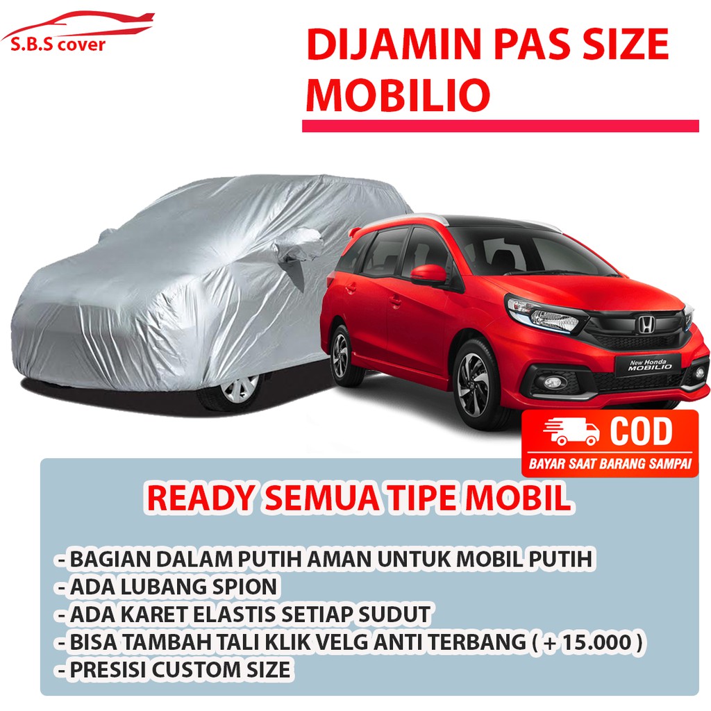 Cover Mobil Mobilio Sarung Mobil Mobilio rs/Honda Mobilio/Brio/avanza/xenia/calya/sigra/hrv/datsun/datsun go/datsun go plus/datsun panca/datsun go 2 baris/datsun go 3 baris/datsun cross/avanza veloz/avanza lama/brio/agya/ayla/sienta/juke/yaris/freed