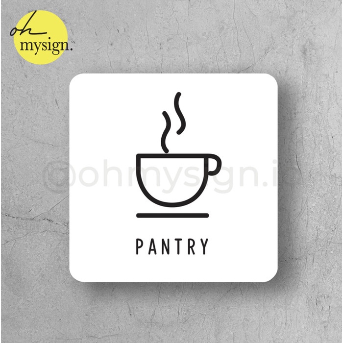 

Terlaris Sign Pantry Ruang Pantry Akrilik UV Print Label