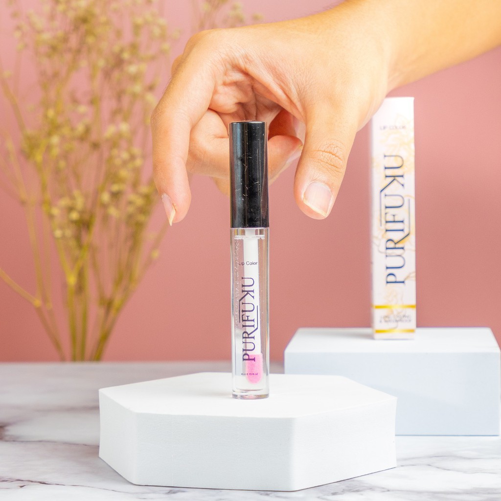 Purifuku Lip Color Bpom Long Lasting And Waterproof With Castor Oil Lip Tint Lip Serum