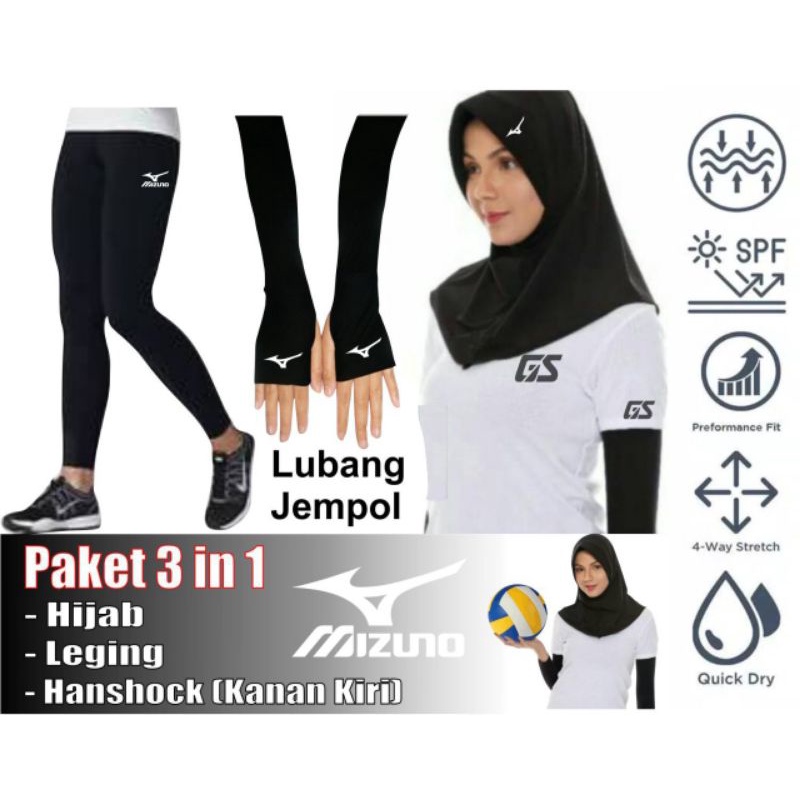 LENGKAP jilbab voli kerudung senam hijab voli leging voli hand sleeve celana voli cewek hijab renang