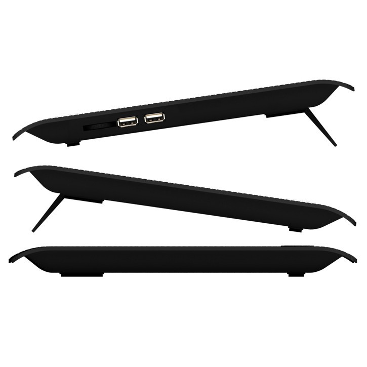 Grab Medan Cooling Pad Laptop - L112B Hitam Kipas Pendingin Laptop Stand