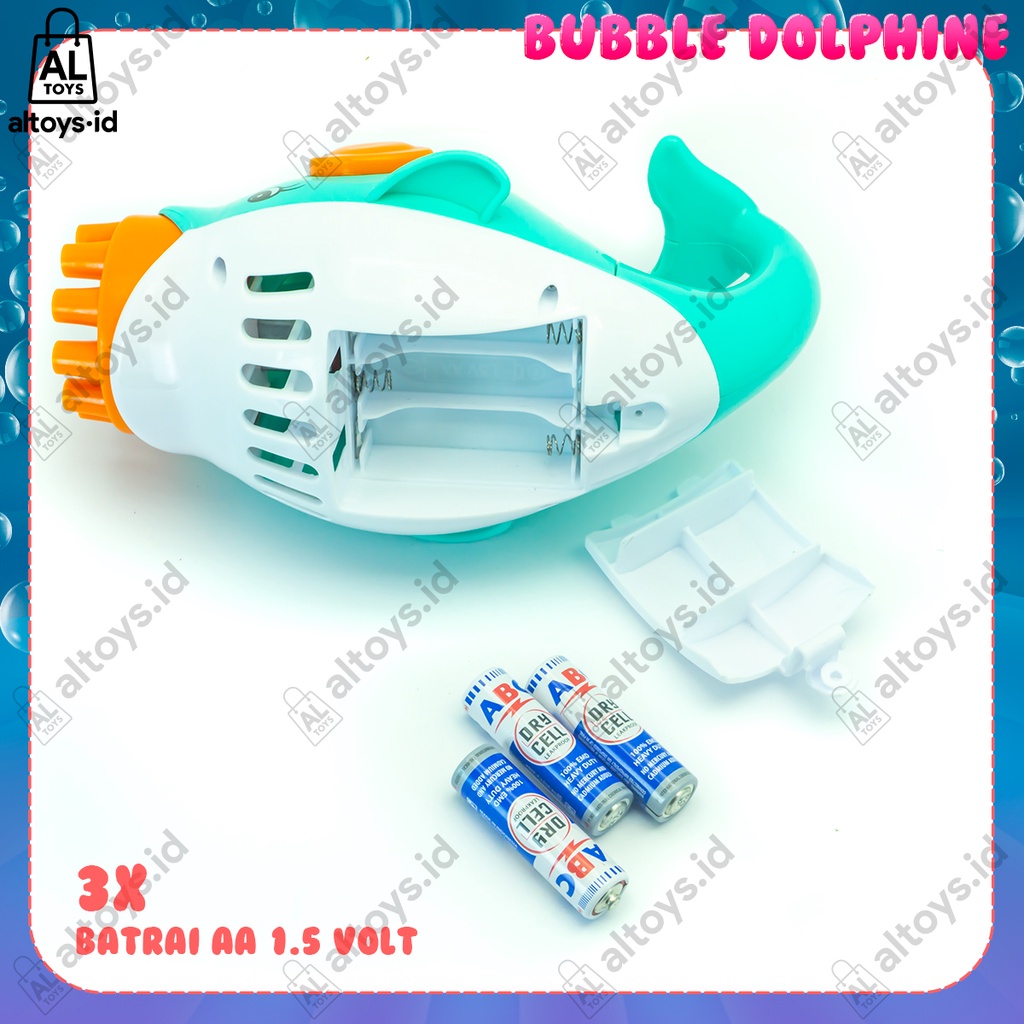 Mainan Outdoor Tembak Gelembung Sabun Bubble Dolphines – Electric Bubble Machine SS1525