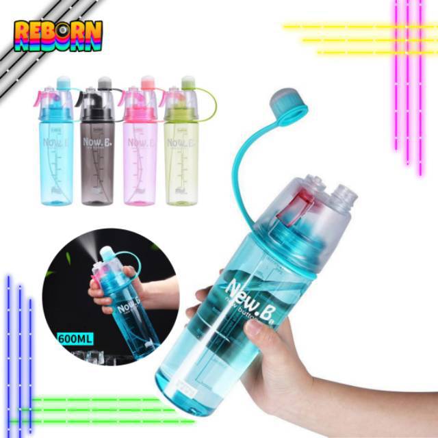Botol Minum New B Sport Spray Water 600ML Pack Dus - My Bottle Semprot