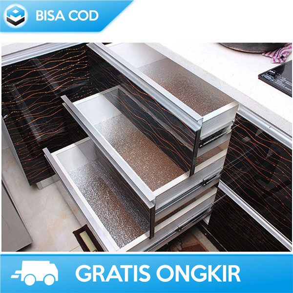 WALLPAPER DINDING ALUMINIUM FOIL AWOO ORI YK-292 STIKER ANTI MINYAK