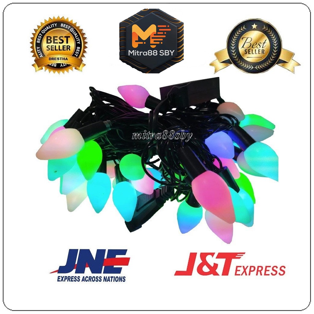 Mitra88sby lampu hias natal led model berlian jagung pinus cabai 40led