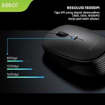 GARANSI 1 TAHUN SET KEYBOARD MOUSE WIRELESS ROBOT KM3100 PORTABEL