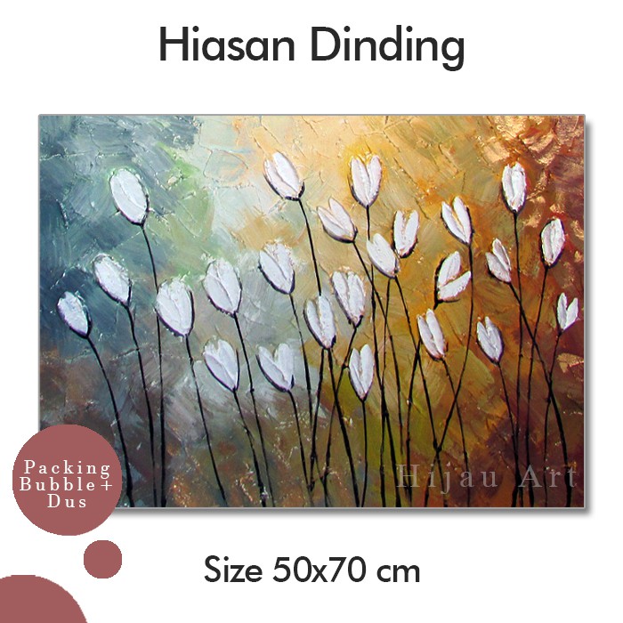 Lukisan Bunga- TULIP PUTIH