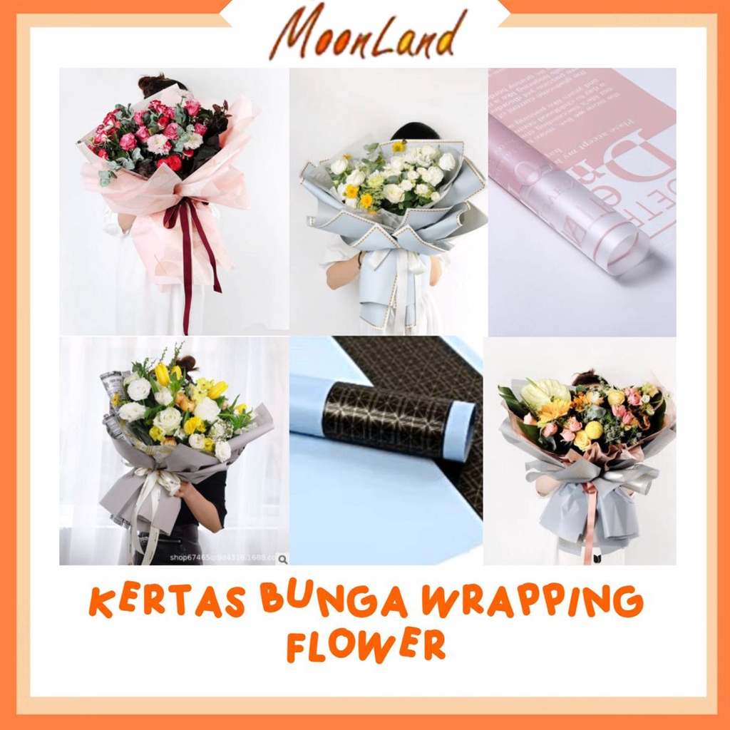 MoonLand  Kertas bunga premium anti air/kertas kado (657-665)