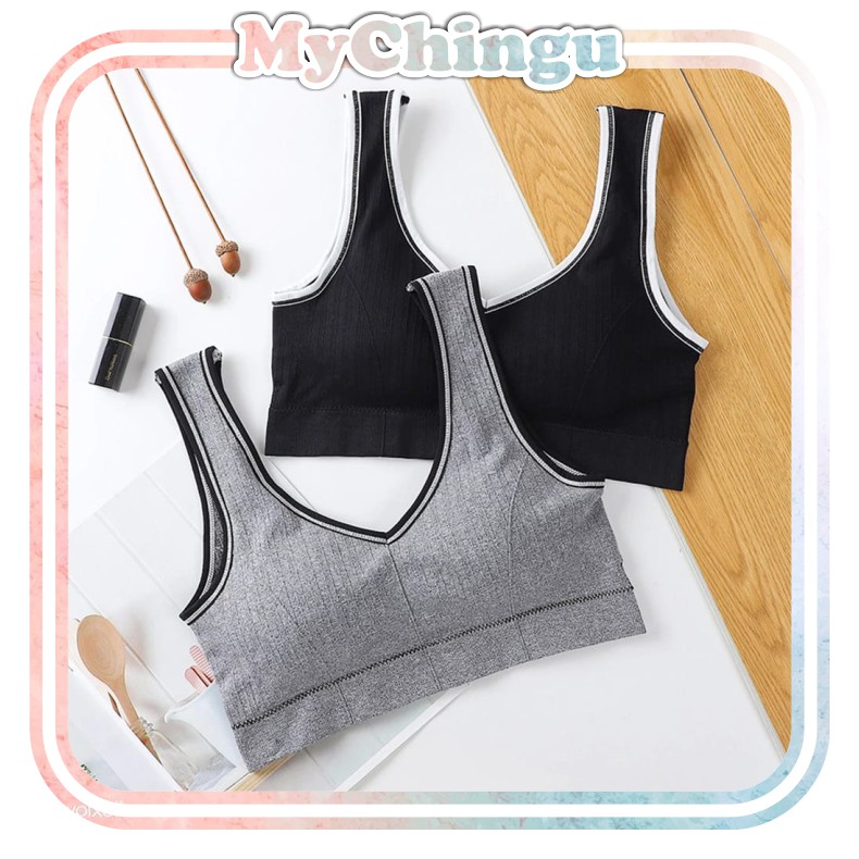 ❀ Chingu ❀ PW083 COD Tanpa Packingan Bra Sport Wanita Olahraga Gym Push Up Sexy Nyaman Women Pakaian Dalam Wanita