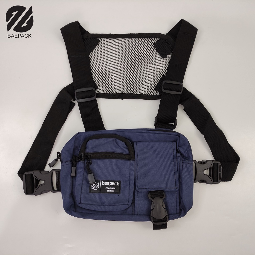 Tas Dada / Chest Bag dengan Lubang Headset Edgar baepack / Tas Untuk Pengendara Motor / original dan Premium / Cowok - Pria