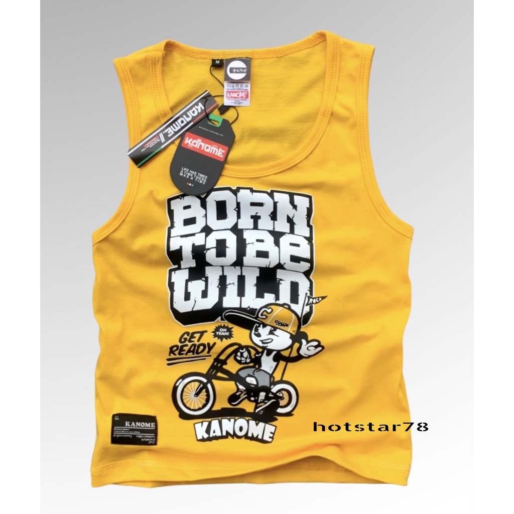 Baju Kaos Singlet Anak Laki Laki Usia 1-12 Tahun Bahan Katun