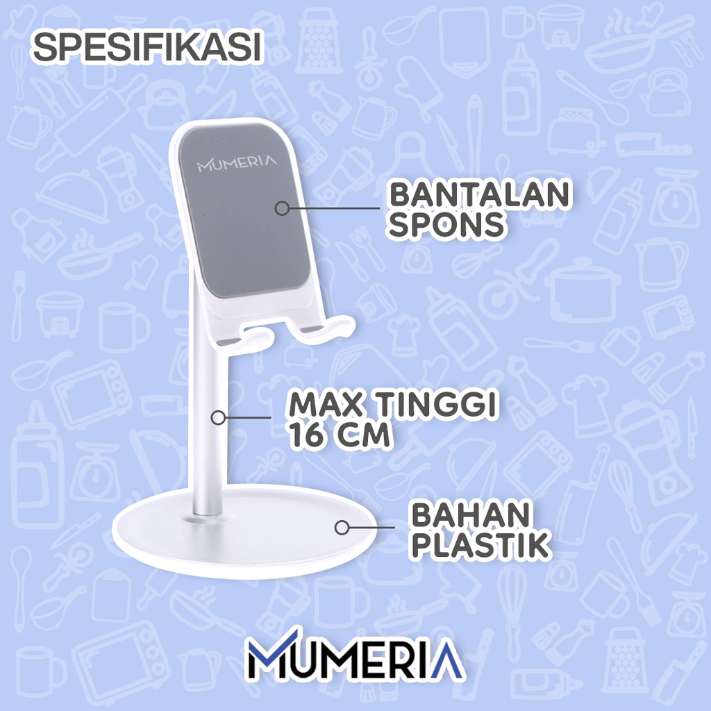 Stand Holder Dudukan Sandaran Penyangga Universal Mount HP Smartphone Tablet Multiangle Adjustable