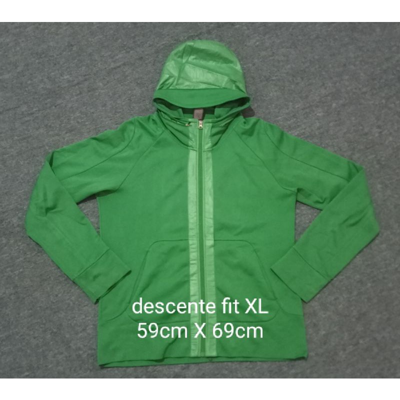 jaket Zip Hoodie second branded descente/ Zip Hoodie bekas original descente
