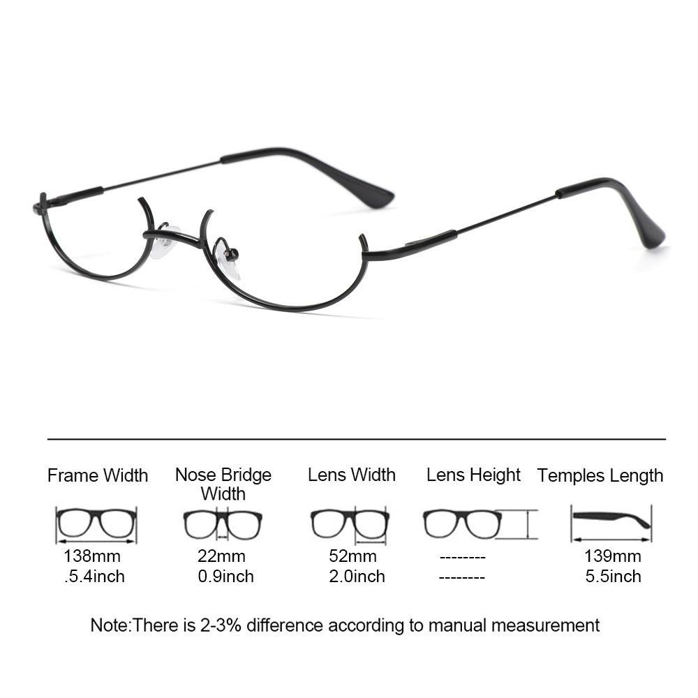 Populer Kacamata Frame Cosplay Pesta Logam Tanpa Lensa Fotografi Eyeglasses