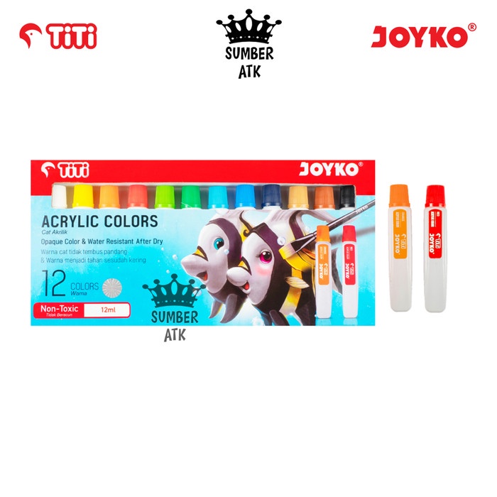 

Produk Terbaru Acrylic Color Cat Akrilik Joyko Titi Acc-12Ml-12 Warna Colors