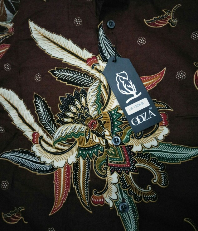 Odza Kemeja Batik Lengan Panjang Motif Modern Baju Atasan Batik Pesta Pria