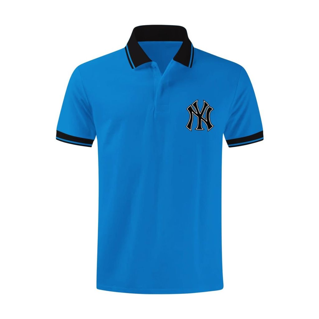 Noveli wear - Kaos kerah pria polo logo New york | poloshirt pria | kaos polo kerah kombinasi